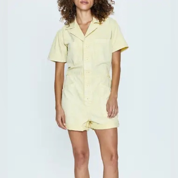 PISTOLA / Parker Denim Romper Size XS / Color: Soft Honey Snow - Picture 4 of 11